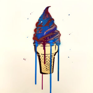 Ice cone in 4 different colours 50×50 cm